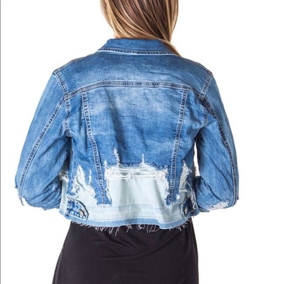 Distressed denim jacket - Picture 2 of 2